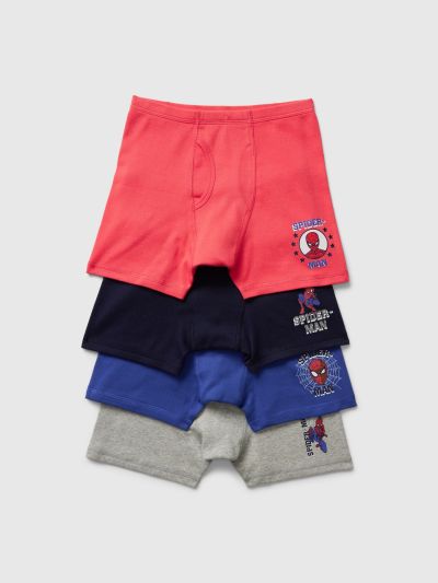 GapKids | Marvel Spider-Man Organic Cotton Boxer Briefs (4-Pack)-879174000