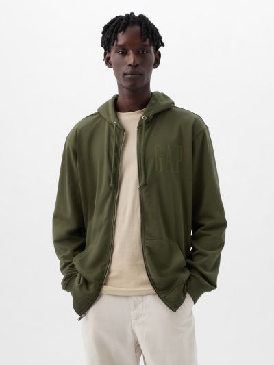 Πράσινο Gap Logo Full-Zip Hoodie-856271002