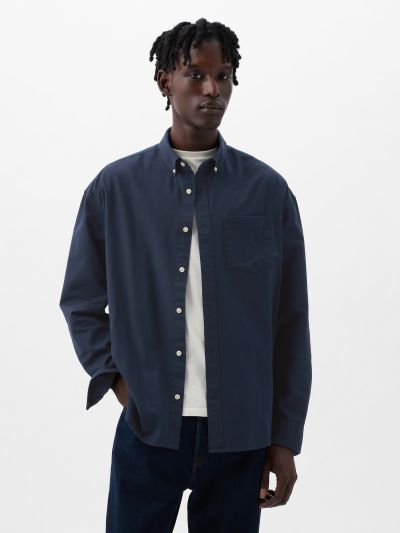 Μπλε Oxford Πουκάμισο σε Standard Fit-887258001