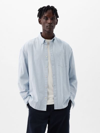 Μπλε Oxford Πουκάμισο σε Standard Fit-887258000