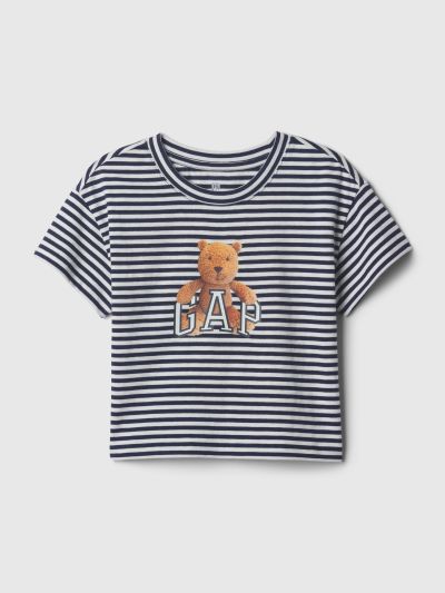 Μπλε Νηπιακή Οργανικό Βαμβάκι Brannan Bear Arch Logo Μπλούζα-887036002