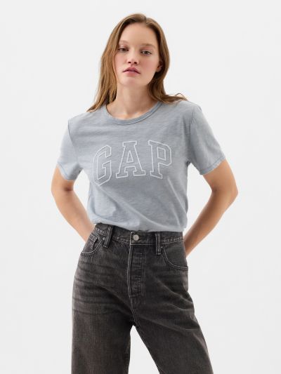 Γκρι Organic Cotton Gap Arch Logo Μπλούζα-871344000