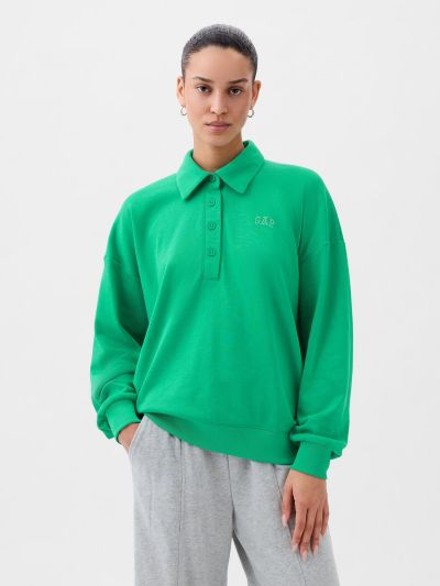 Πράσινο Gap Logo Polo Φούτερ-870977000