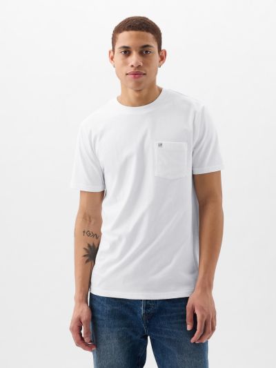 Άσπρη Organic Cotton Pocket Μπλούζα-857901004