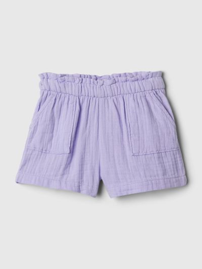 Μωβ babyGap Crinkle Gauze Pull-On Σορτς-854817001