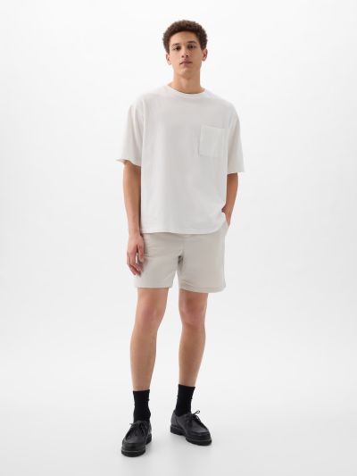 Μπεζ 7ίντσες Easy Σορτς με E-Waist-880828000