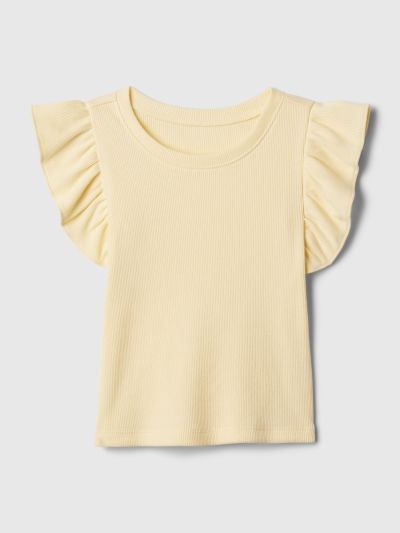 Κίτρινη babyGap Mix & Match Ruffle Μπλούζα-887071001