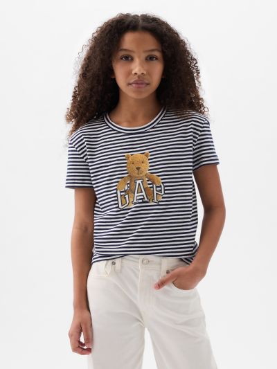 Μπλε Παιδική Οργανικό Βαμβάκι Brannan Bear Logo Μπλούζα-873674001