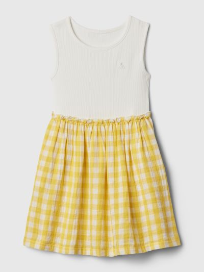 Κίτρινο babyGap Crinkle Gauze Φόρεμα-880379000