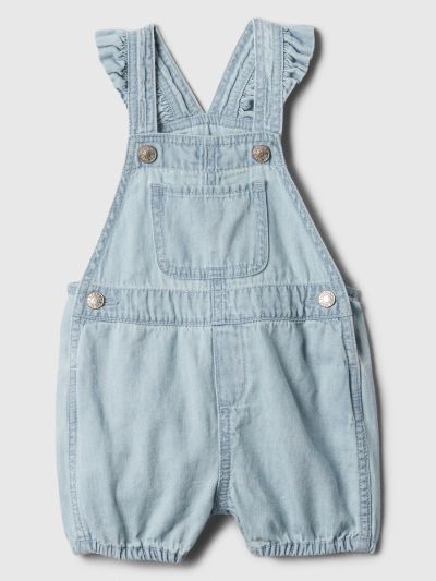 Μπλε Βρεφική Denim Shortall Σαλοπέτα με Washwell-878897000
