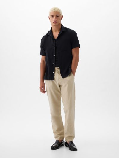 Linen-Cotton Trousers in Slim Fit-870591001