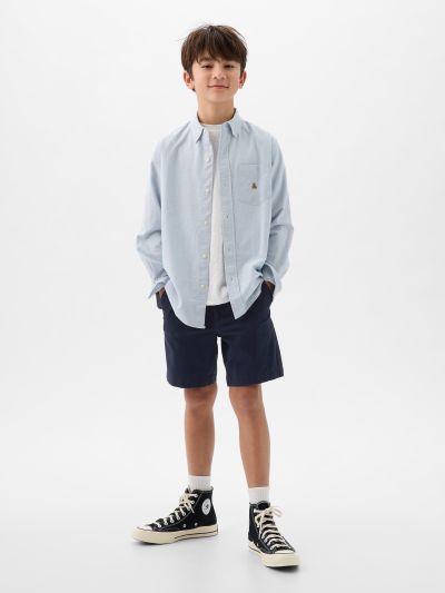 Μπλε Παιδικό Twill Easy Σορτς-858601002