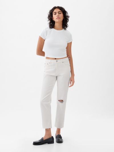 High Rise Cheeky Straight Jeans-871493000