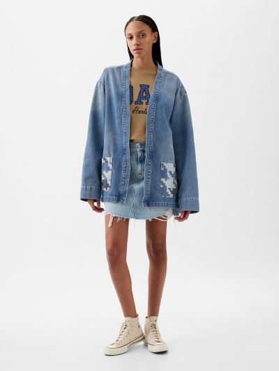 GAP × DAP Organic Cotton Denim Wrap Jacket-890889000
