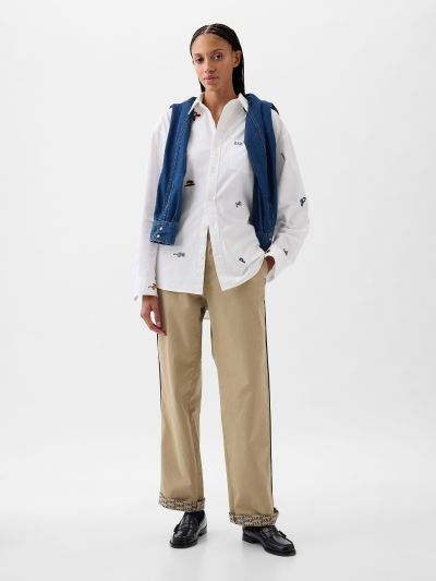 GAP × Embroidered Oxford Shirt-413831000