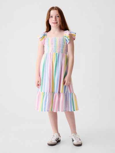 Multi Παιδικό Flutter Print Φόρεμα-881264001