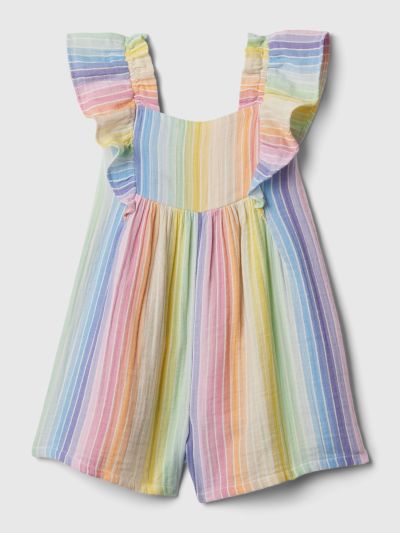 Multi babyGap Crinkle Gauze Flutter Romper-880612001