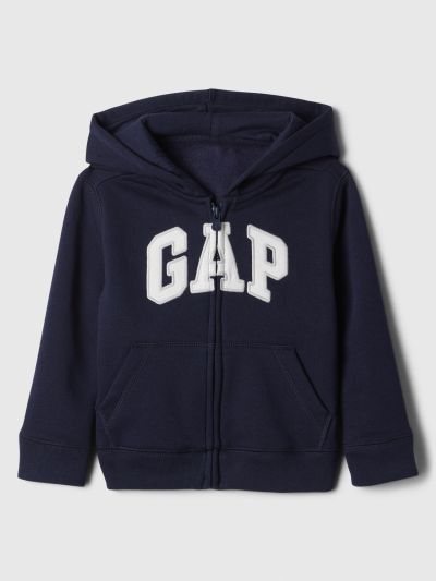 Μπλε babyGap Gap Logo Ζακέτα Φούτερ με Κουκούλα-619017004