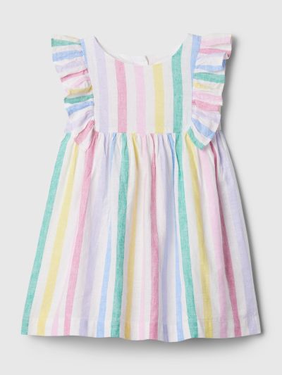 Multi babyGap Linen-Cotton Stripe Φόρεμα-880602000