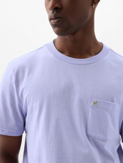 Μωβ Organic Cotton Pocket Μπλούζα-857901003
