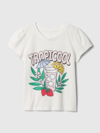 Άσπρη babyGap Mix and Match Graphic Κοντομάνικη Μπλούζα-429397003