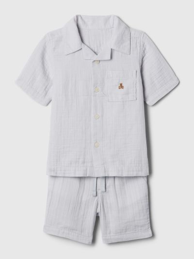 Γκρι babyGap Crinkle Gauze Σετ-427087001