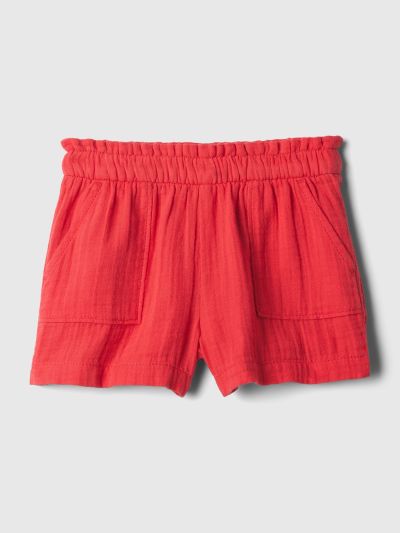 Κόκκινο babyGap Crinkle Gauze Pull-On Σορτς-854817006