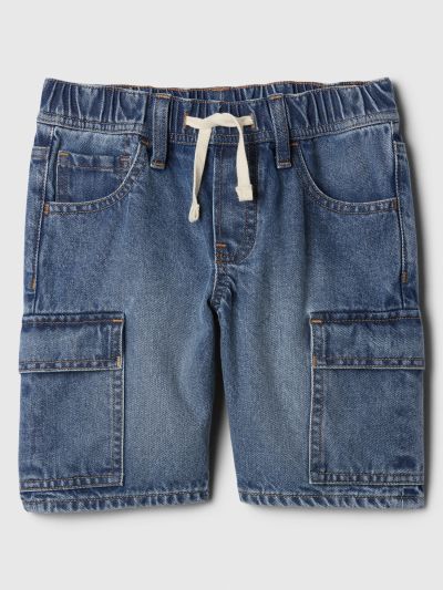 Kids Denim Pull-On Cargo Shorts-404998000