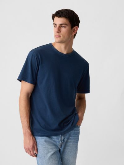 Μπλε Vintage-Wash Crewneck Μπλούζα-412289000