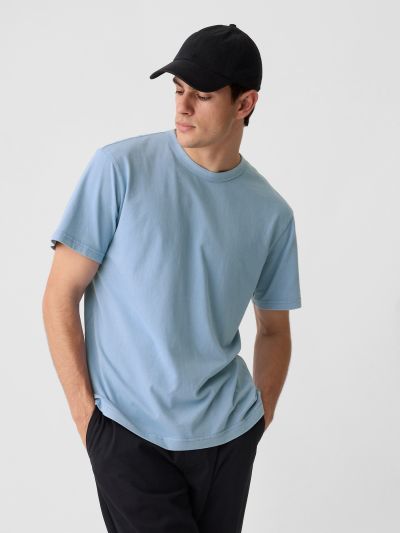 Μπλε Vintage-Wash Crewneck Μπλούζα-412289004