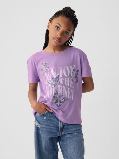 Μωβ Παιδική Sequin Graphic Μπλούζα-435157000