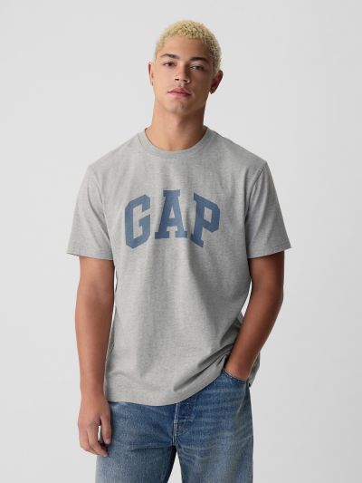 Γκρι Gap Arch Logo Κοντομάνικη Μπλούζα-429217002