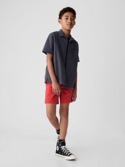 Κόκκινο Παιδικό Twill Easy Σορτς-858601005