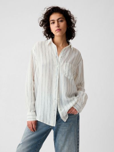 100% Linen Big Shirt-891899004