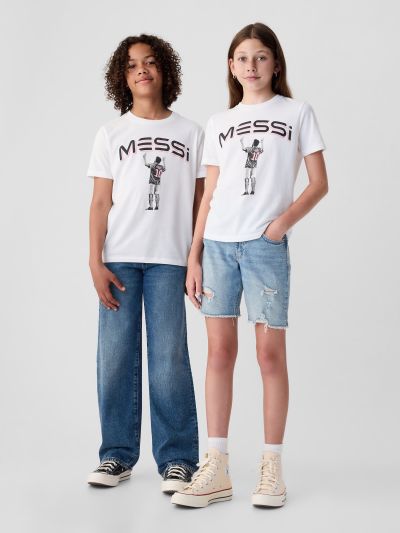 Άσπρη Παιδική Messi Graphic Μπλούζα-556802002
