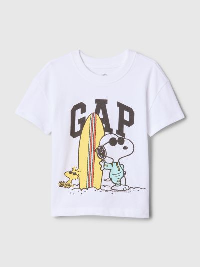 Άσπρη babyGap Peanuts Graphic Μπλούζα-434098001