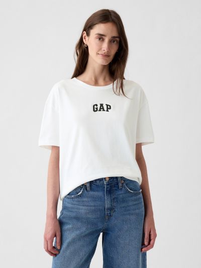 Άσπρη Gap Arch Logo Κοντομάνικη Μπλούζα-407990003