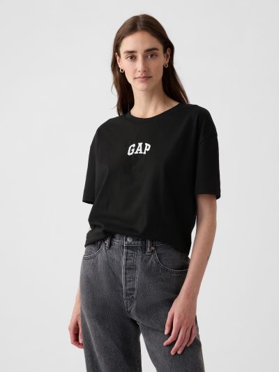 Μάυρη Gap Arch Logo Κοντομάνικη Μπλούζα-407990001