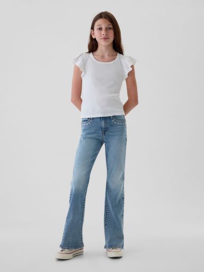 Παιδικό High Rise Studded '70s Flare Jean Παντελόνι-525645000