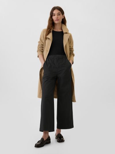 Mid Rise Easy Wide-Leg Khakis-500332002