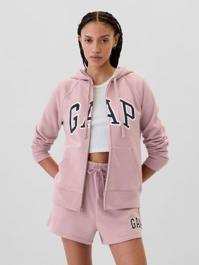 Ροζ Gap Logo Zip Φούτερ-463503048