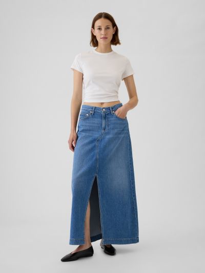 UltraSoft Denim Maxi Skirt-517213000