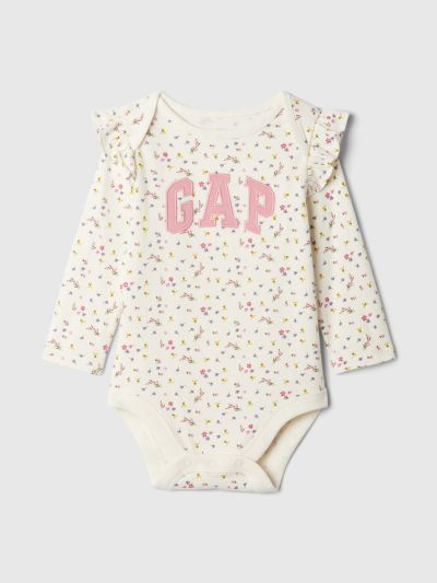 Baby Gap Logo Ruffle Bodysuit-522642000