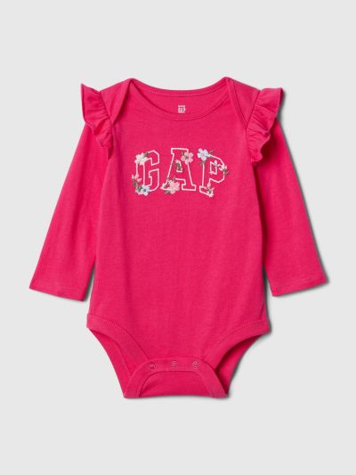 Baby Gap Logo Ruffle Bodysuit-522642001