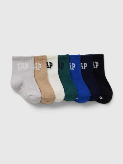 babyGap Logo Crew Socks (7-Pack)-478750000
