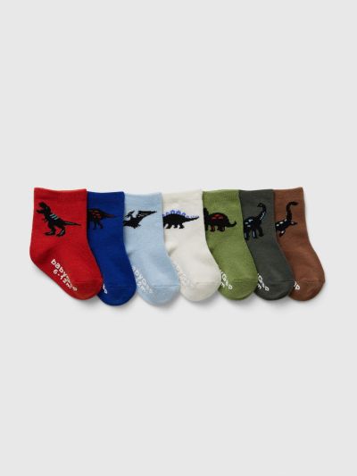 babyGap Dino Crew Socks (7-Pack)-478734000