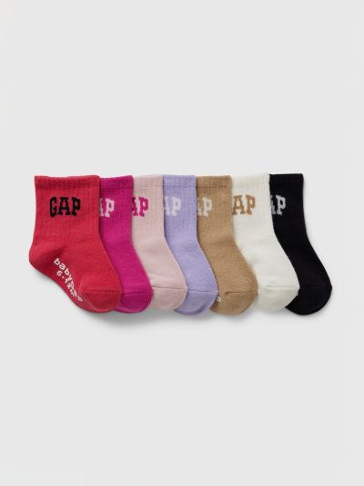 babyGap Logo Crew Socks (7-Pack)-478595000
