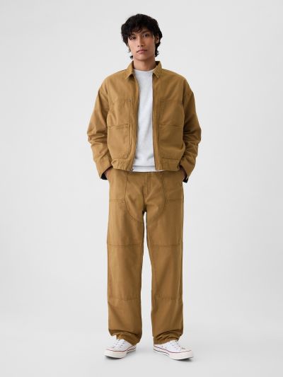 Double-Knee Canvas Utility Baggy Τζιν Παντελόνι-500368000