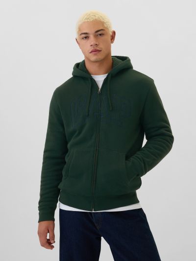 Gap Logo Sherpa-Lined Zip Φούτερ-498248004