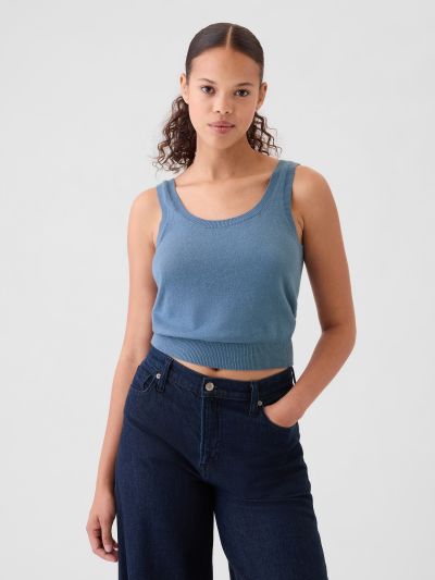 CashSoft Cropped Αμάνικο Τοπ-576639000